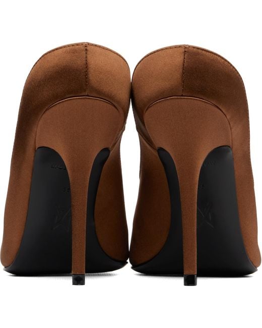AMINA MUADDI Brown Anok 105 Mule Heels