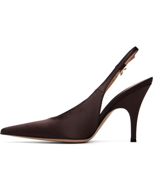 Gianvito Rossi Brown Sofia Sling Heels