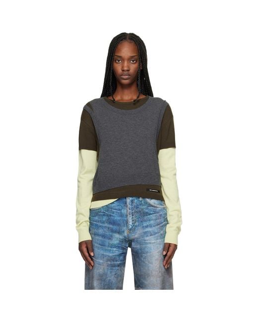 ANDERSSON BELL Black Tres Over Layered Sweater