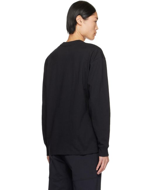 Nike Black Printed Long-sleeve T-shirt for men