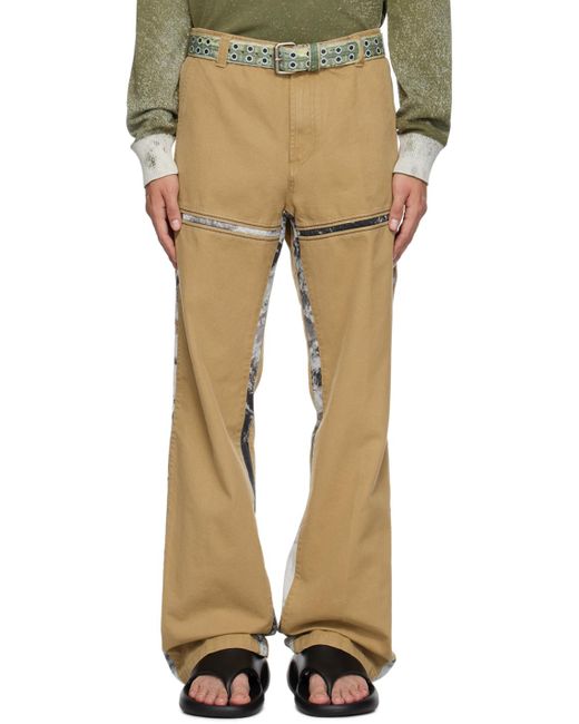 DIESEL Natural Beige P-mich Trousers for men