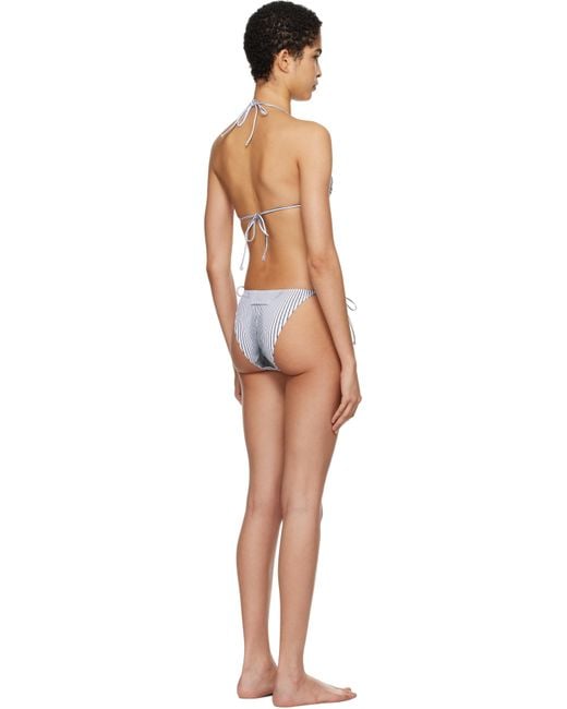 Jean Paul Gaultier ブラック＆ホワイト The Pinstripe Body Morphing ビキニ Black