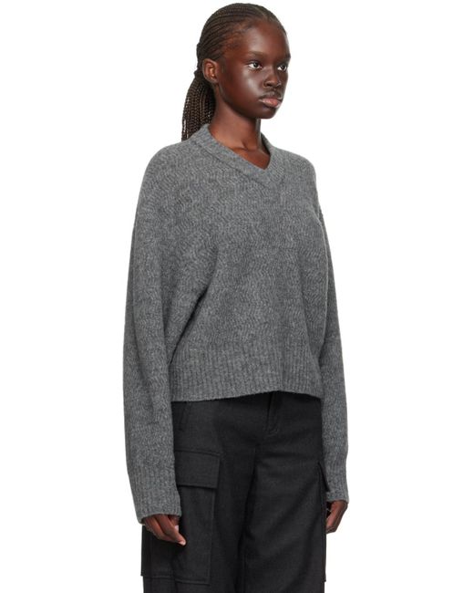 Filippa K Black Grey Structure Sweater