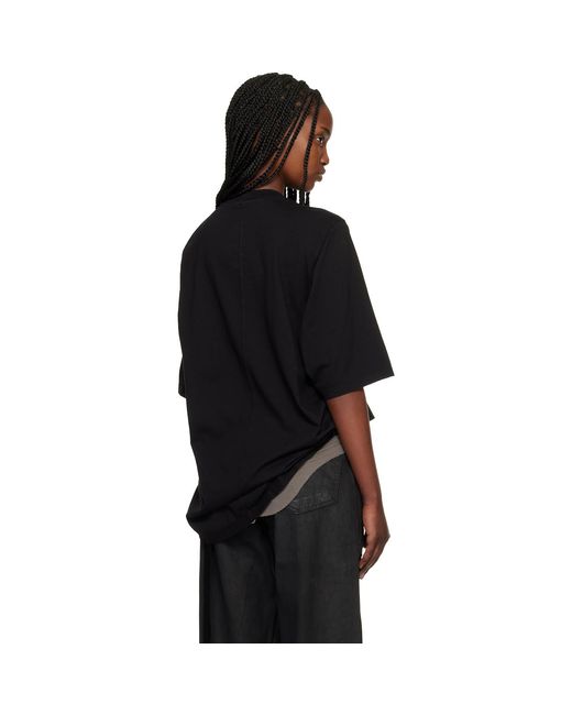 Rick Owens Black Temple Jumbo Ss T-Shirt