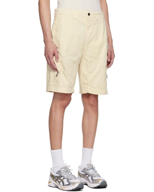 C P Company Natural Off- Utility Shorts for men