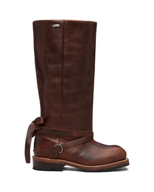 Our Legacy Brown Tan High Engine Tall Boot