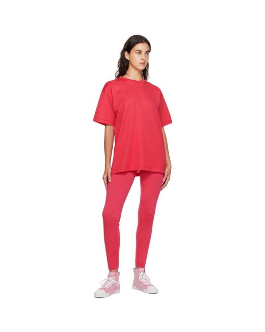 Moschino Red Pink All Over leggings