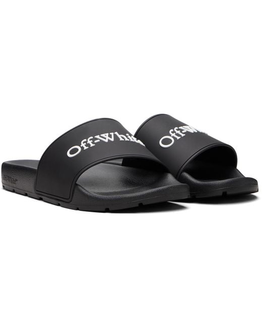 Off-White c/o Virgil Abloh Black Bookish Slides for men