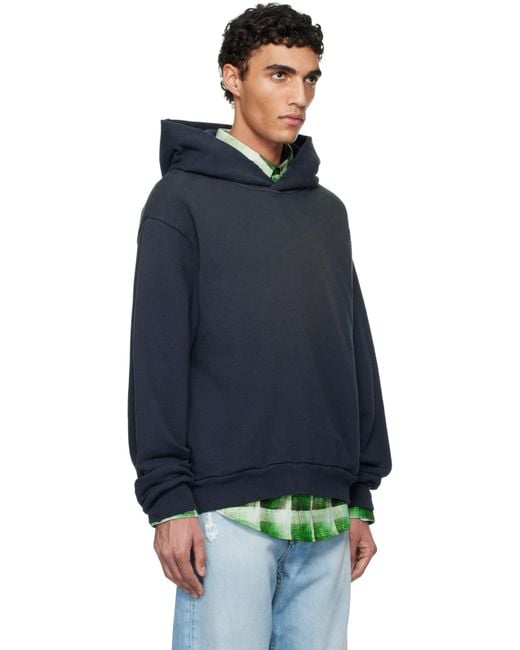 Acne Blue Logo Hoodie for men