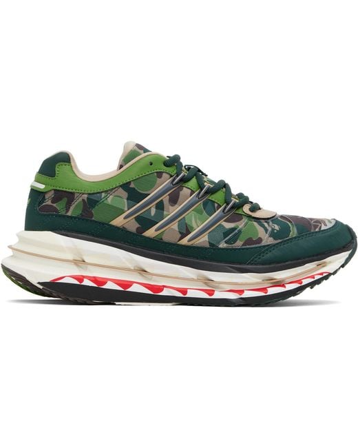 A Bathing Ape Green Khaki Adidas Originals Edition Adistar Hrmy Sneakers for men