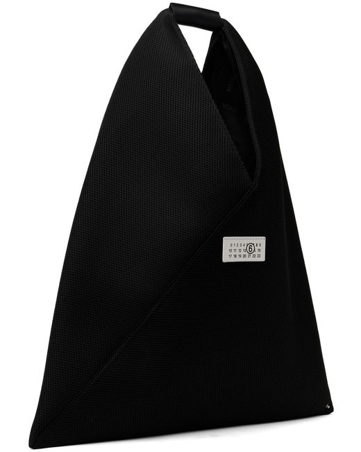 Moyen cabas triangulaire noir MM6 by Maison Martin Margiela en coloris Black