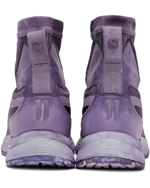 Boris Bidjan Saberi 11 Purple Salomon Edition Bamba 2 High Sneakers for men