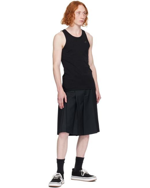 Ambush Black Pleated Shorts for men