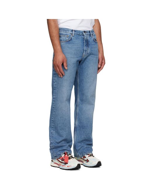 Off-White c/o Virgil Abloh Blue Half Arrow Slim Relaxed Jeans for men