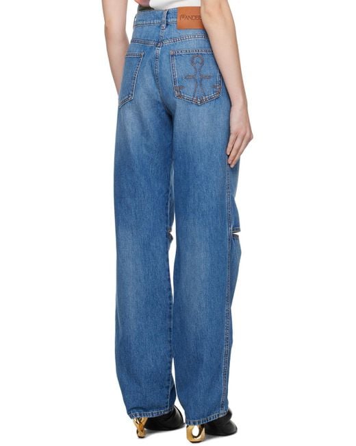 J.W. Anderson Blue Cutout Jeans