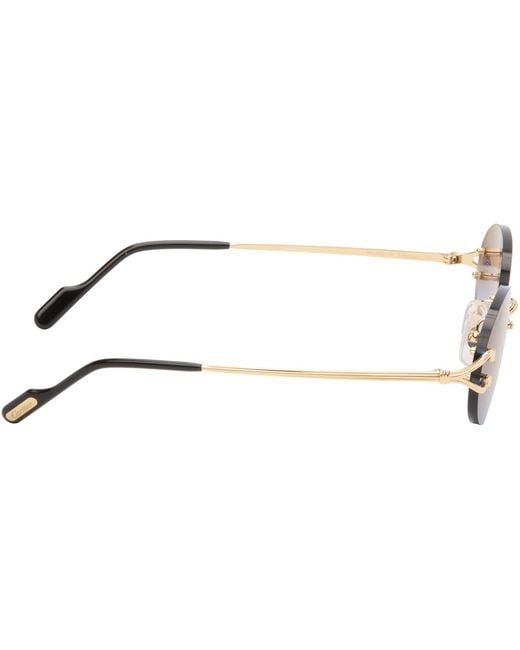 Cartier Black Classic C Motif Sunglasses for men