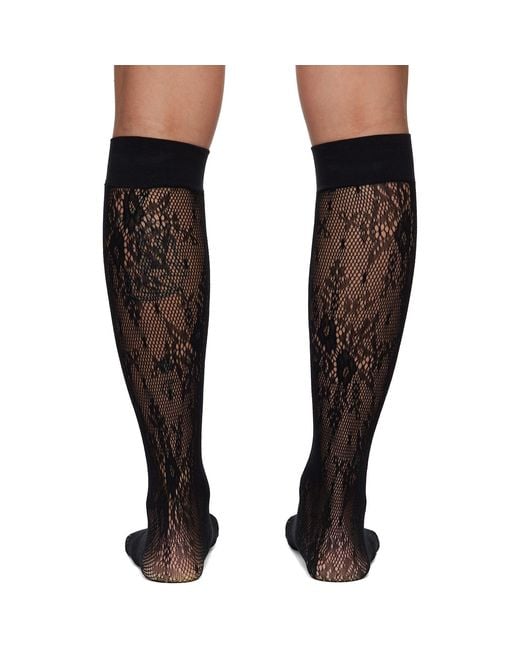 Swedish Stockings Brown Rose Knee-High Stockings