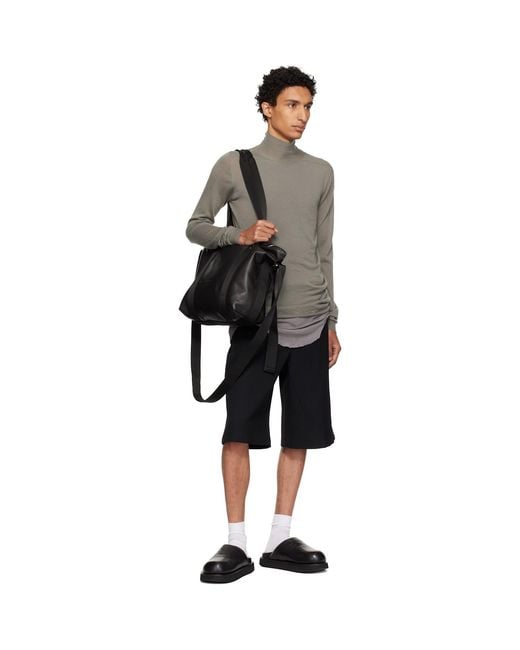 Rick Owens Black Tower Trolley Tote for men