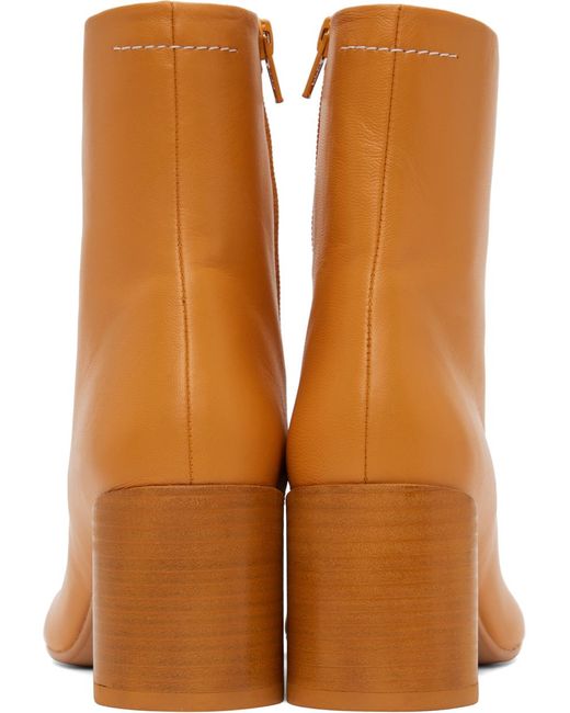 MM6 by Maison Martin Margiela Brown Anatomic Boots