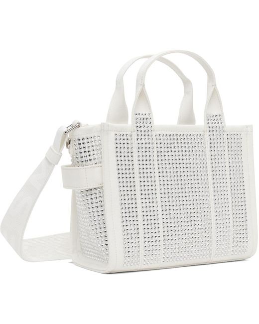 Marc Jacobs ホワイト The Crystal Canvas Small トートバッグ White