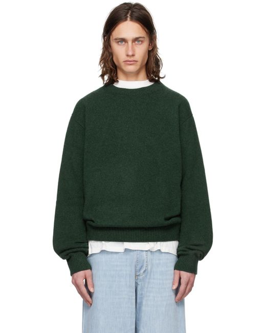The Elder Statesman Green Simple Sweater for men