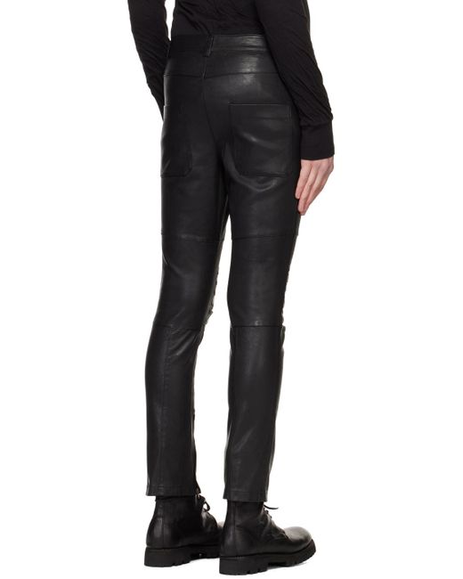 FREI-MUT Black Faust Leather Pants for men