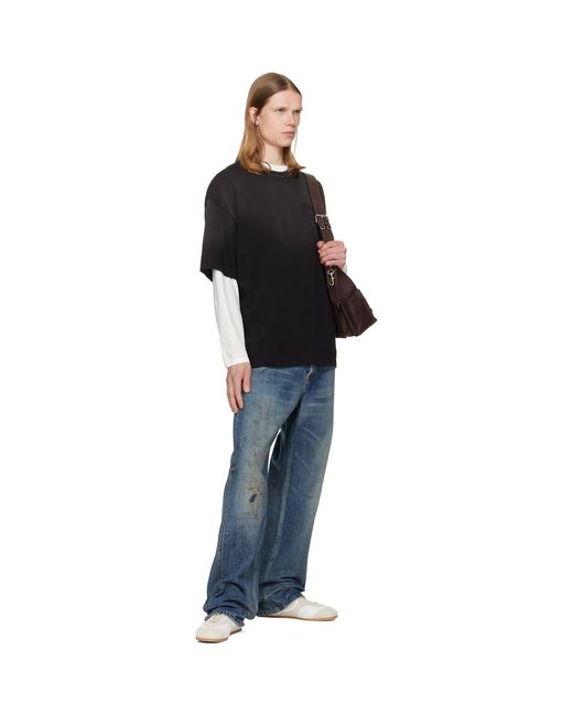 Amiri Black Bandana Patch Oversized T-Shirt for men