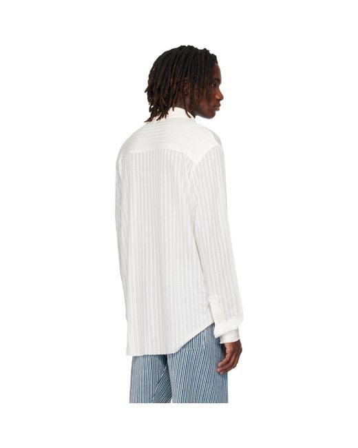 Edward Cuming White Off- Kitchen Curtain Shirt for men