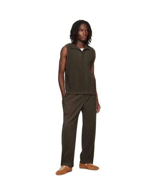 Homme Plissé Issey Miyake Brown Monthly Colors July Polo for men