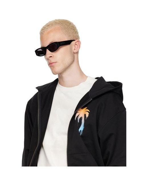Palm Angels Gray Hector Sunglasses for men