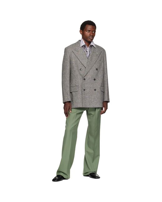 Dries Van Noten Gray Wool Blazer for men