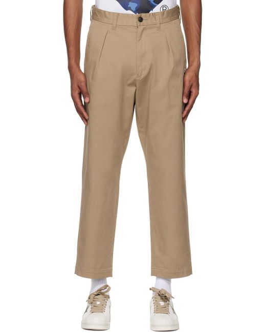 A Bathing Ape Natural One Point Trousers for men