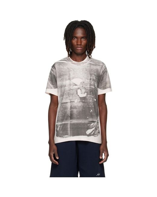 Acne Gray Tromp-L'Œil T-Shirt for men