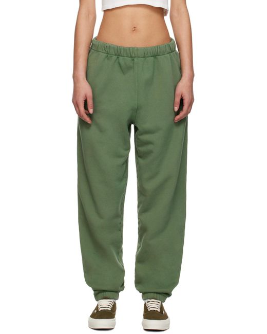 Pantalon de détente vert à taille et revers élastiques ERL en coloris Green