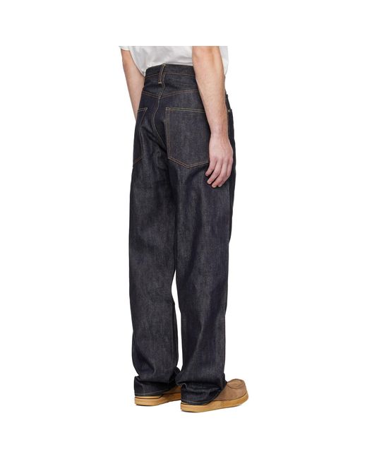 Visvim Black Social Sculpture 01 Ex Wd Unwashed Jeans for men
