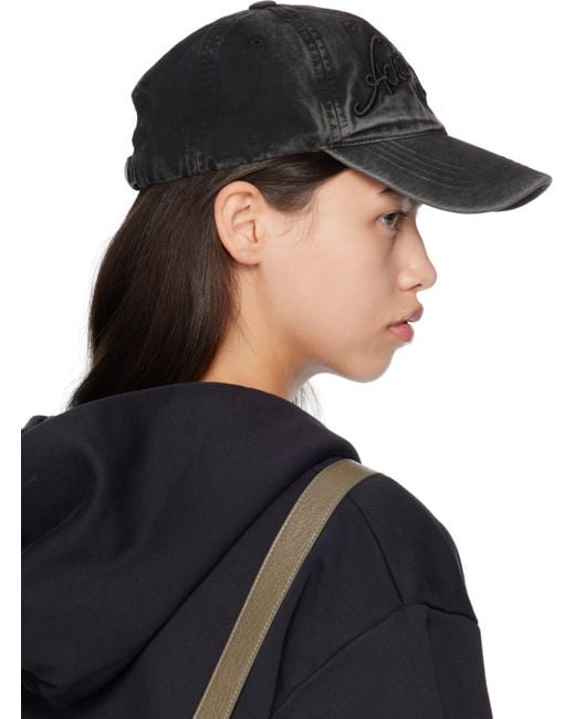 Acne Black Logo Cap
