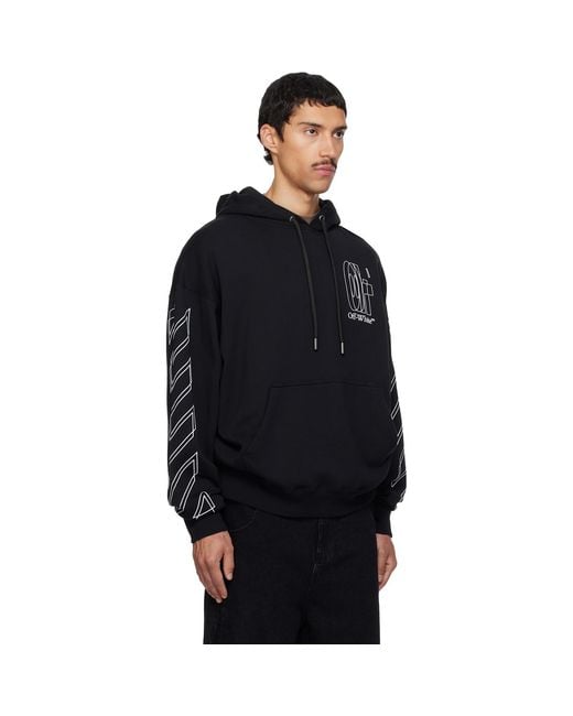 Off-White c/o Virgil Abloh Black Big Double Arrow Skate Hoodie for men