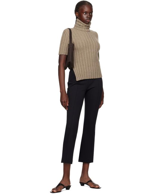 The Row Black Beige Depinal Turtleneck