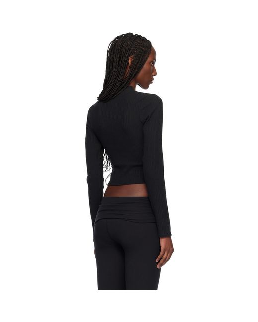 Nike Black Chill Knit Wide Rib Cardigan