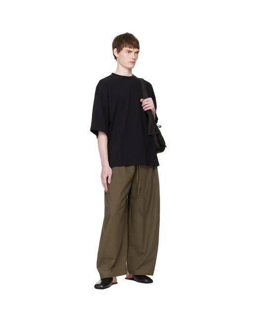 Entire studios Black Heavy Boxy T-Shirt for men