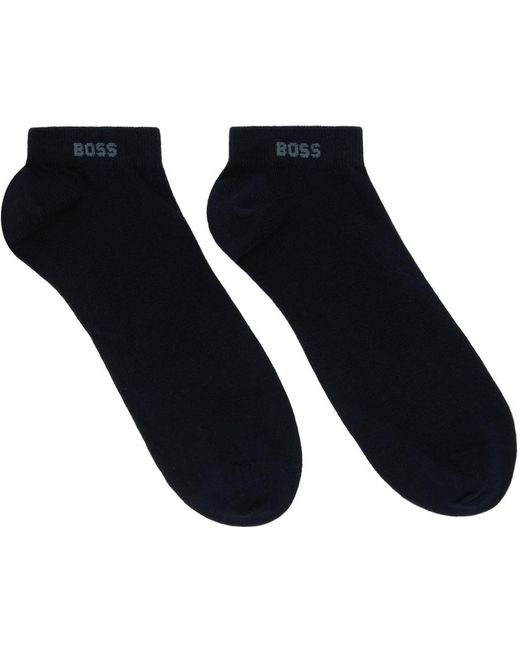 Ensemble de cinq paires de chaussettes bleu marine Boss pour homme en coloris Blue
