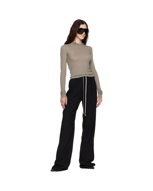 Rick Owens Black Tower Dietrich Drawstring Lounge Pants
