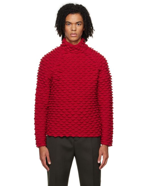 Colle roulé rouge homme hotsell