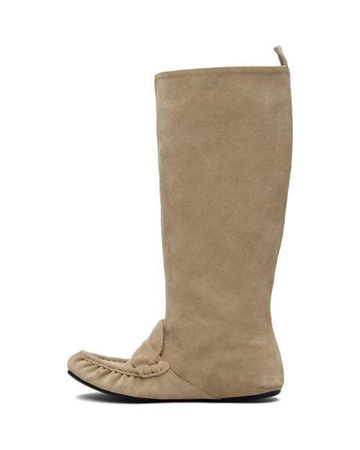 Acne Brown Slouch Saddle Tall Boots