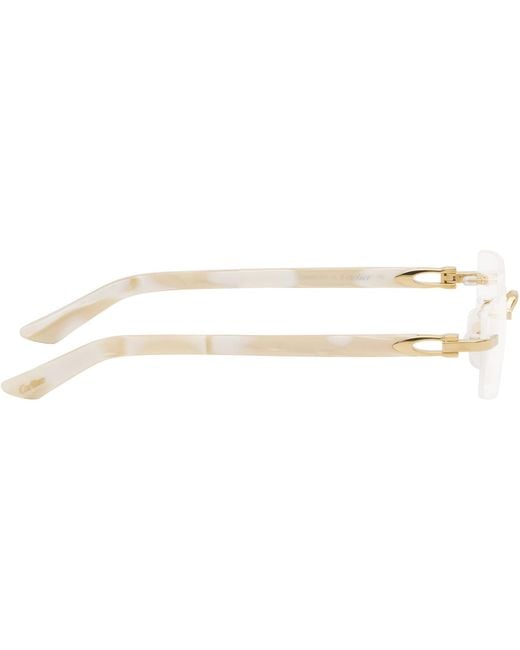 Cartier Black Off- Signature C Rimless Glasses