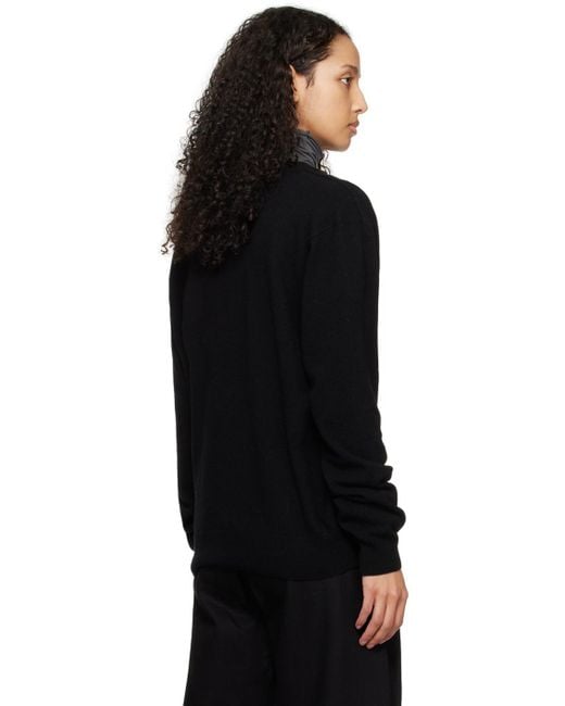 Lemaire Black Deep V-neck Sweater
