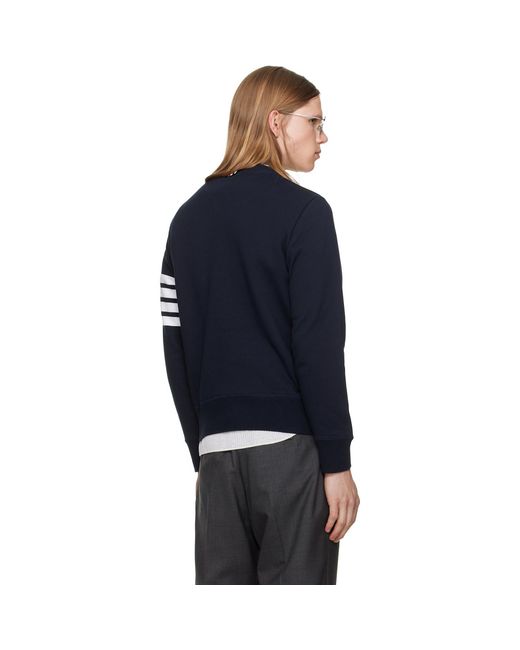 Thom Browne Blue Classic Loopback 4-Bar Sweatshirt for men
