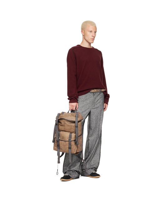 Maison Margiela Brown High Tech Medium Backpack for men