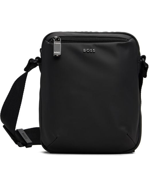Boss Black Coated Canvas Bag for men
