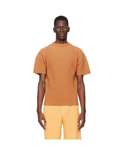 Homme Plissé Issey Miyake Brown Monthly Colors March T-Shirt for men